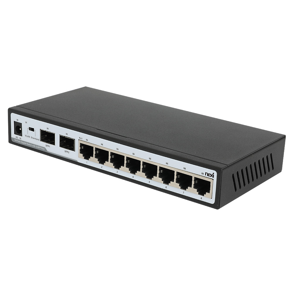 넥시 8 + 2 SFP 기가비트 스위칭허브 NX1322