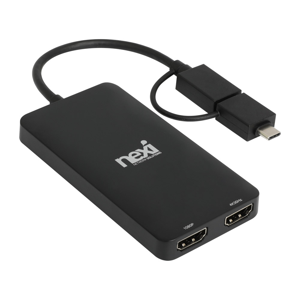 넥시 USB 3.1 C타입 A타입 듀얼 HDMI 컨버터 NX1316