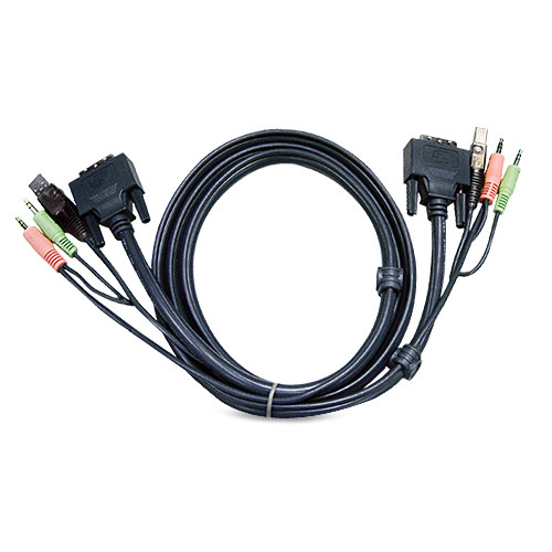 USB DVI-I 싱글 링크 KVM 3m 케이블 2L-7D03UI