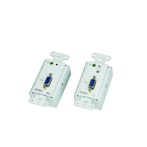 VGA Over Cat5 월 플레이트형 연장기 VE156