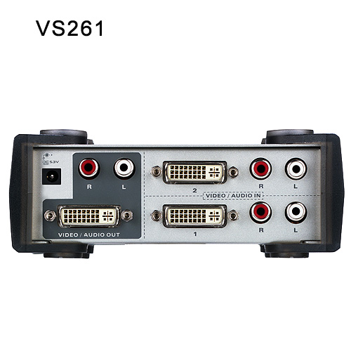 2포트 DVI 비디오 스위치 VS261