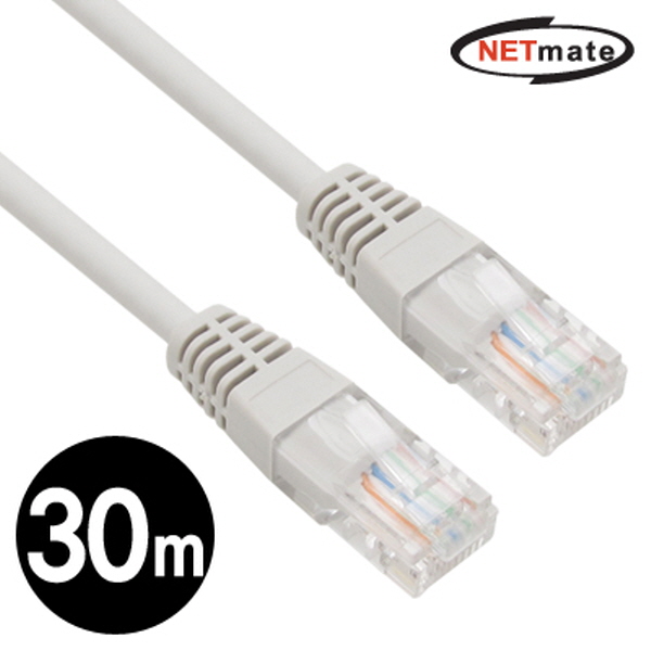 NETmate NMC-U5300G CAT.5E UTP다이렉트 케이블(그레이) 30m