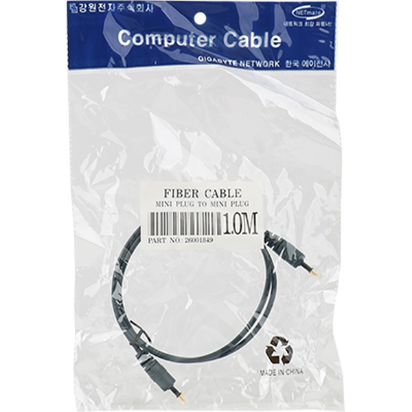 NETmate PF4BNN-1M 디지털 광 오디오 4Ø 원원 케이블 1m