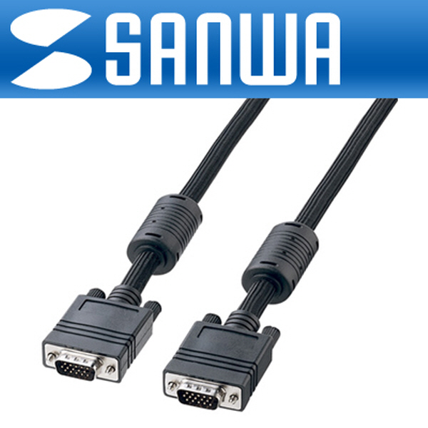 SANWA KC-NMV100 나일론메쉬 RGB 모니터 케이블 10m