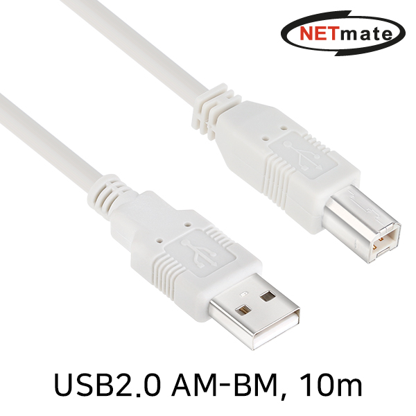NETmate NMC-UB2100H USB2.0 AM-BM 케이블 10m (24AWG)