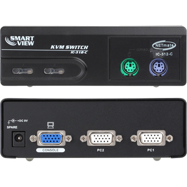 NETmate IC-312-C COMBO RGB KVM 2:1 스위치(PS/2)