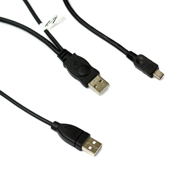 NETmate NMP-UM209YB USB2.0 Mini 5핀 Y케이블 (B형) 0.3m