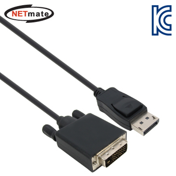 NETmate DC-D4 (Black) DisplayPort to DVI 케이블 1.8m