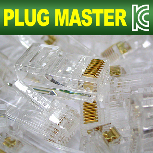 PLUG MASTER P8-001E UTP CAT.6 RJ-45 8P8C 플러그(100개)
