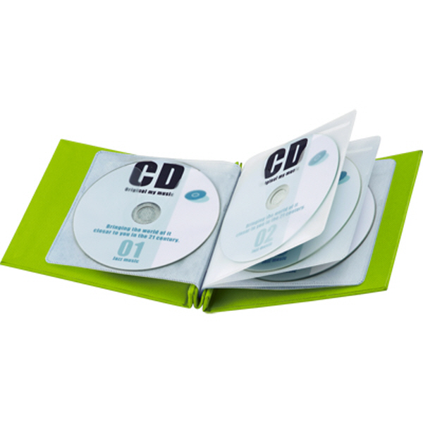 SANWA FCD-NU10G 파일형 슬림 CD/DVD 케이스(10매/그린)