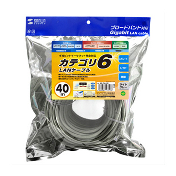 SANWA KB-T6L-40 CAT.6 UTP다이렉트 케이블 New 40m