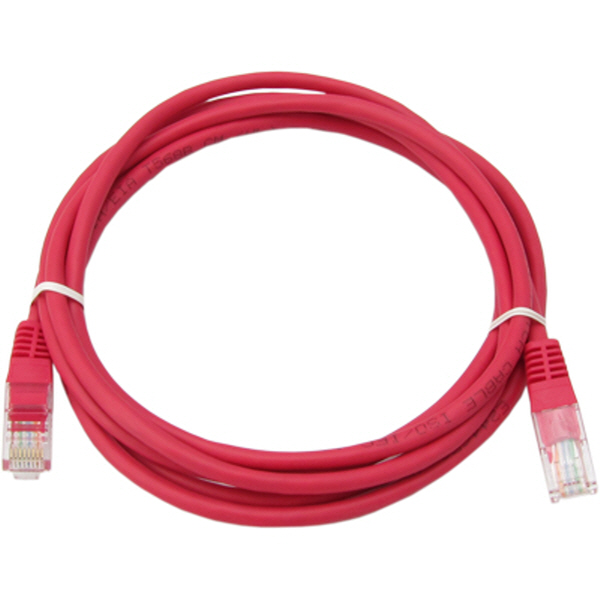 NETmate NMC-U501R CAT.5E UTP 다이렉트 케이블(레드) 1m