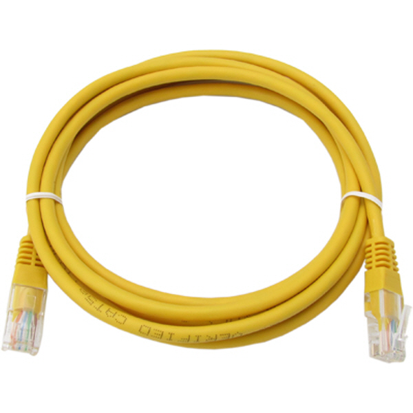 NETmate NMC-U501Y CAT.5E UTP 다이렉트 케이블(옐로우) 1m