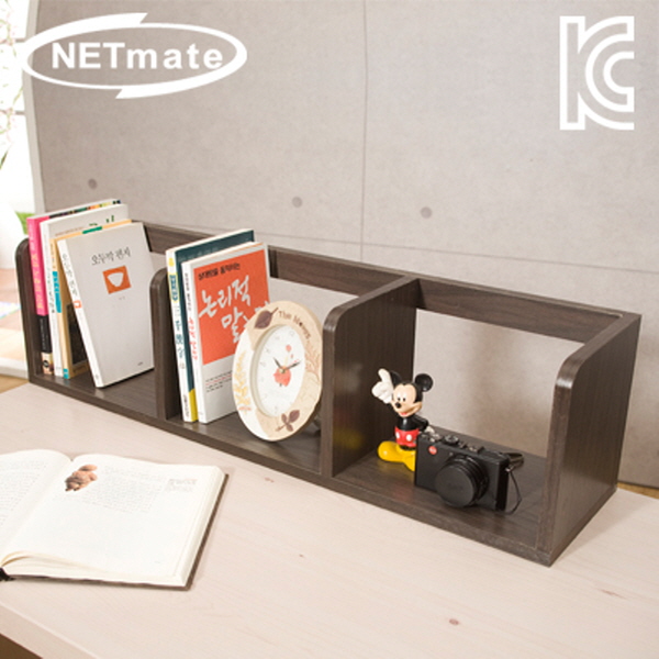 NETmate NMK-OBC08 라운드형 책꽂이 (800x200x200/월넛)