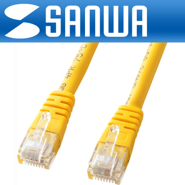 SANWA KB-T5T-03Y CAT.5E UTP 다이렉트 케이블(옐로우) 3m
