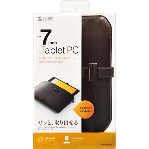 SANWA PDA-TABSL7BR 7형 태블릿PC 소프트 인조가죽 케이스(브라운)