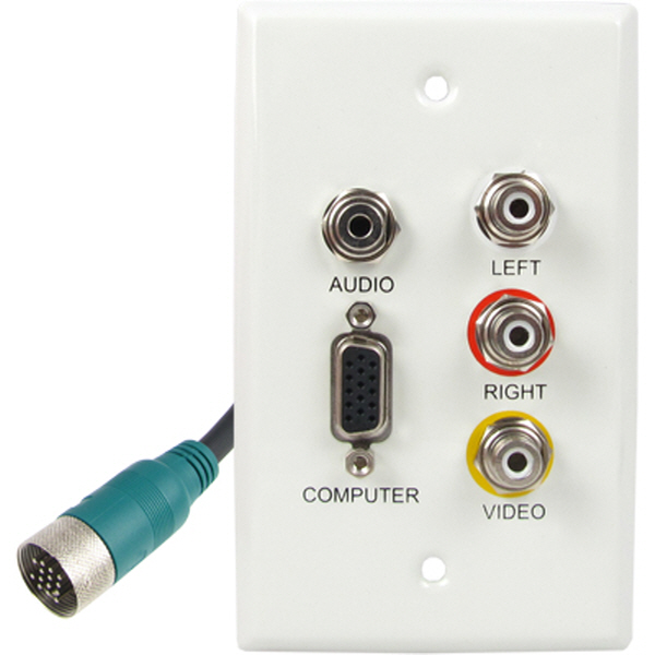 TNT NM-TNTA10S8 RGB+스테레오 or 3RCA 월 플레이트 분리형(배관용) 케이블 10m