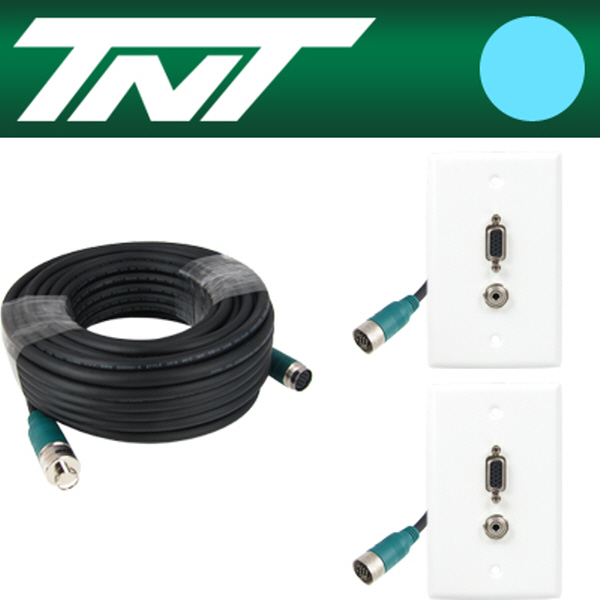 TNT NM-TNTA10S5 RGB+스테레오 월 플레이트 분리형(배관용) 케이블 10m