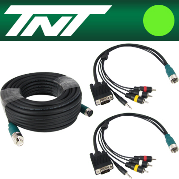 TNT NM-TNTA10S4 RGB+스테레오 or 3RCA 분리형(배관용) 케이블 11m
