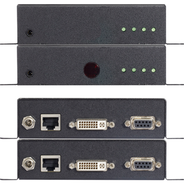 NETmate DVI-EXW DVI+RS232 1:1 리피터(로컬 + 리모트)(100m)(IR 컨트롤)