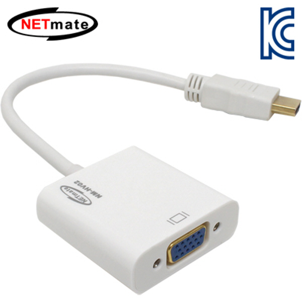 NETmate NM-HV02 HDMI to VGA(RGB)+Stereo 컨버터(케이블 타입/무전원)