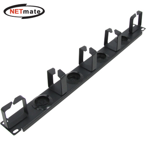 NETmate CYCM-1U5SR 허브랙/서버랙 케이블 매니지먼트 판넬(1U/블랙)