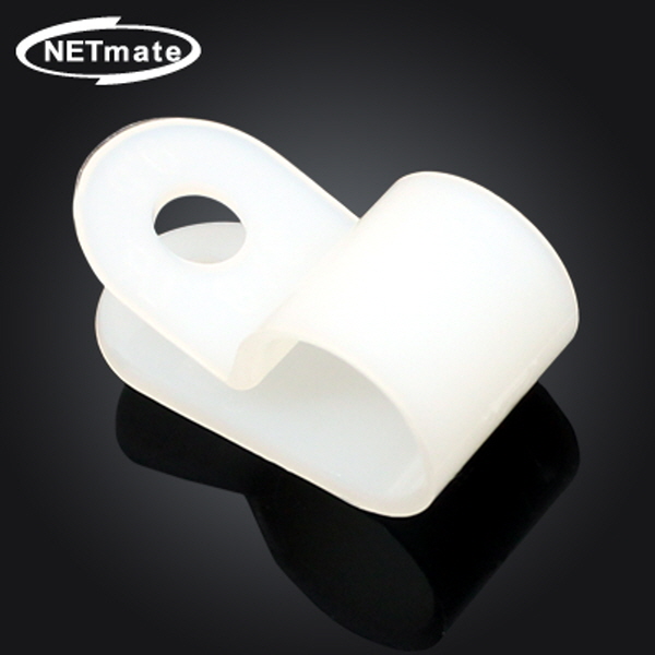 NETmate NMT-38R 케이블 정리용 클램프 (9.5mm/화이트/100EA)
