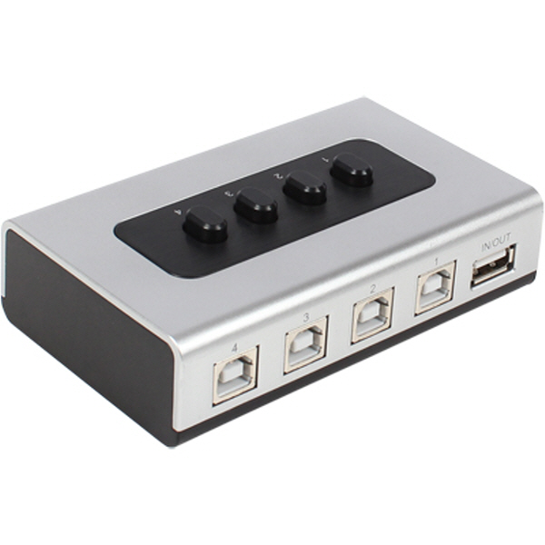 NETmate NM-US14 USB2.0 4B:1A 수동선택기(벽걸이형)