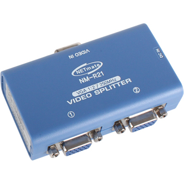 NETmate NM-R21 VGA(RGB) 1:2 모니터 분배기(250MHz)