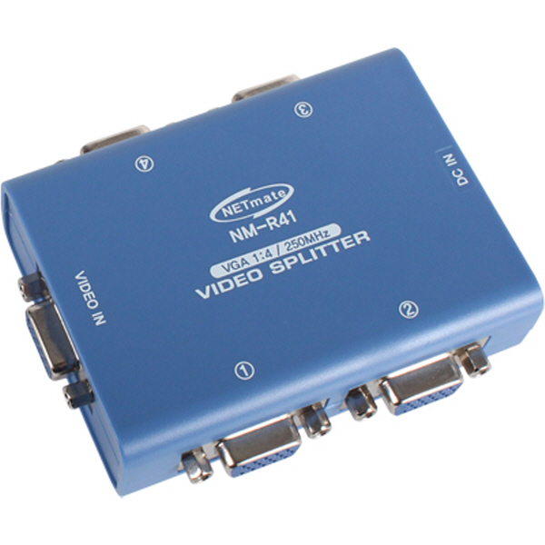NETmate NM-R41 VGA(RGB) 1:4 모니터 분배기(250MHz)
