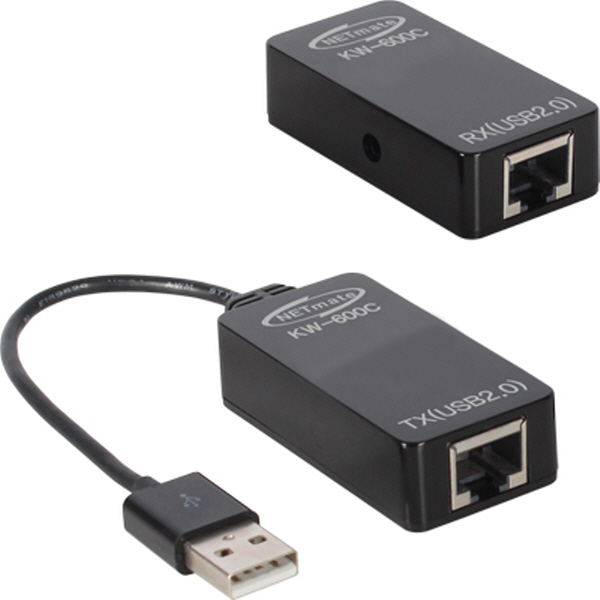 NETmate KW-600C USB2.0 리피터(RJ-45/50m)(전원 아답터 포함)