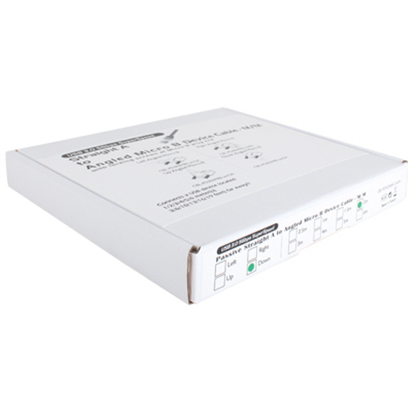 NETmate CBL-PD302MBS-2mDA USB3.0 AM-MicroB(아래쪽 꺾임) 케이블 2m