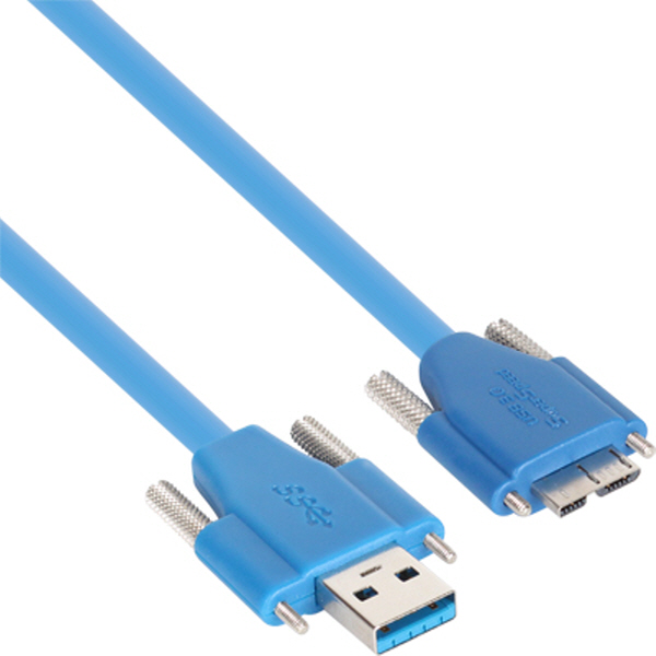 NETmate CBL-HFPD302MBSS-2M USB3.0 High-Flex AM(Lock)-MicroB(Lock) 케이블 2m