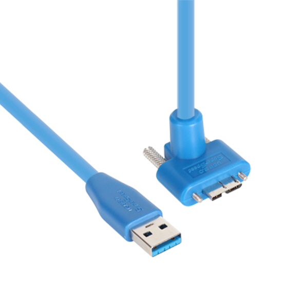 NETmate CBL-HFPD302MBS-2mUA USB3.0 High-Flex AM-MicroB(위쪽 꺾임) 케이블 2m