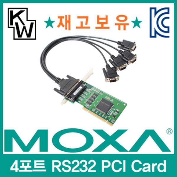 MOXA(모싸) ★재고보유★ CP-104UL-DB9M 4포트 PCI 시리얼카드(슬림PC겸용)