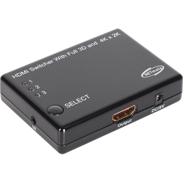 NETmate NM-HS302 4K 지원 HDMI 3:1 선택기(리모컨)