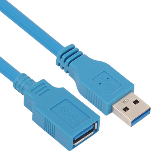 NETmate NMC-UF305BLN USB3.0 연장 AM-AF 케이블 0.5m (블루/몰딩 타입)