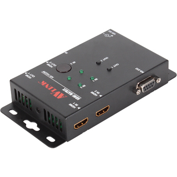 NETmate HX-1422W 4K 60Hz HDMI 2:2 매트릭스 분배기(리모컨)