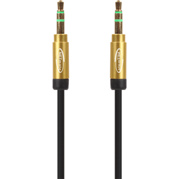 NETmate NMA-MK05SN 초슬림 스테레오 AUX 케이블 New 0.5m (OFC/금도금/AUX 케이블)