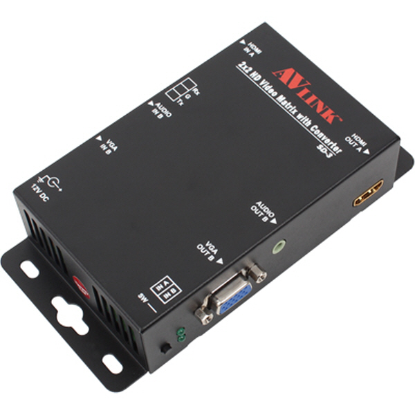 NETmate SD-3 멀티포맷 2:2 매트릭스 분배기(입/출력 HDMI & VGA)