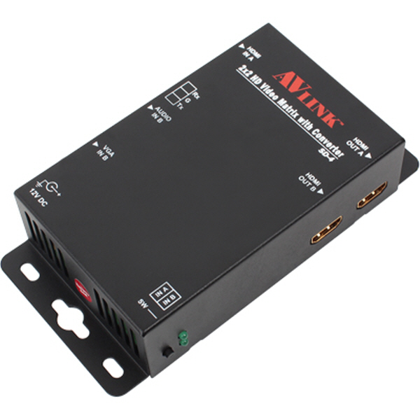 NETmate SD-4 멀티포맷 2:2 매트릭스 분배기(입력 HDMI & VGA, 출력 HDMI x2)