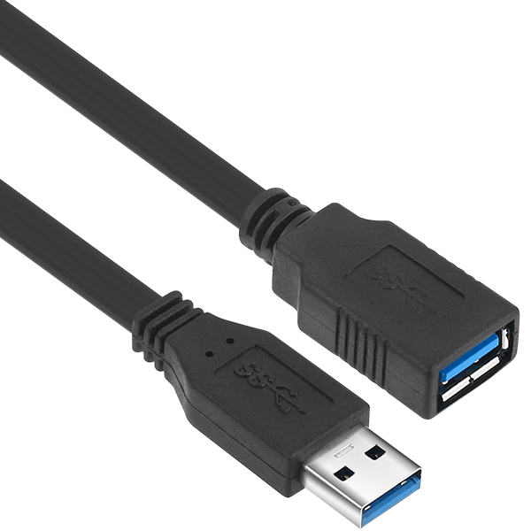 NETmate NMC-UFG302F USB3.0 연장 AM-AF FLAT 케이블 2m (블랙)