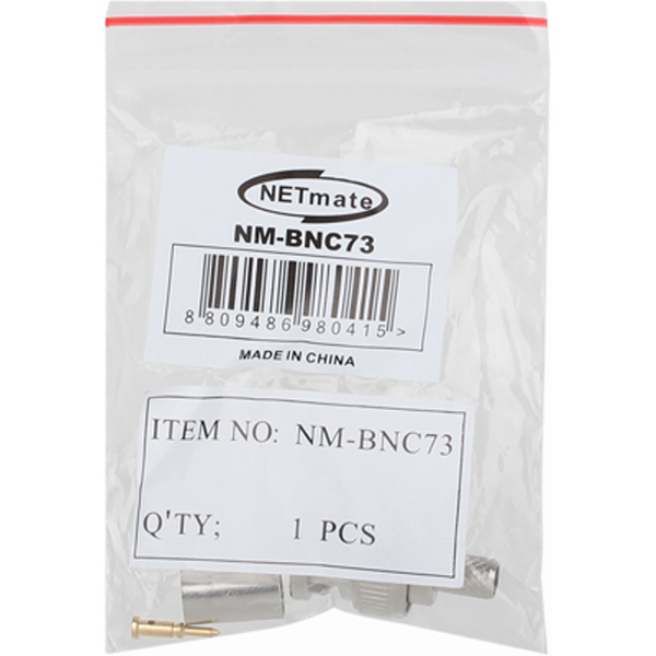 NETmate NM-BNC73 BNC 4C 압착 커넥터(75Ω/낱개)