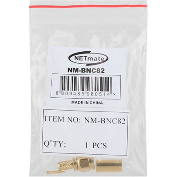 NETmate NM-BNC82(낱개) SMA 3C 압착 커넥터(50Ω/낱개)