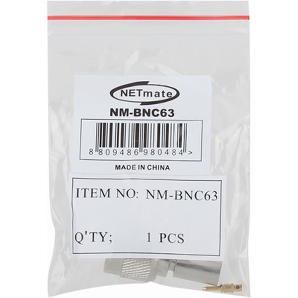NETmate NM-BNC63(낱개) TNC 4C 압착 커넥터(50Ω/낱개)