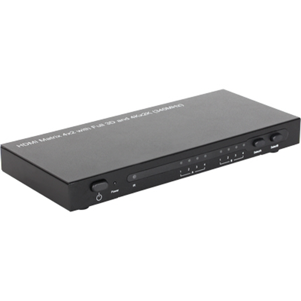 NETmate NM-HX422 4K 지원 HDMI 4:2 매트릭스 분배기(리모컨)