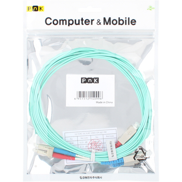 PnK P097A 10G 광점퍼코드 LC-SC-2C-멀티모드 1m