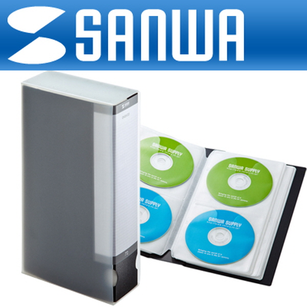 SANWA FCD-FL72BK 파일형 CD/DVD 케이스(72매/블랙)