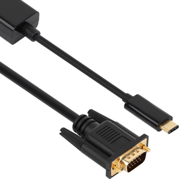 NETmate NMC-CV05 USB3.1 Type C to VGA(RGB) 컨버터(케이블 타입/무전원/Alternate Mode)