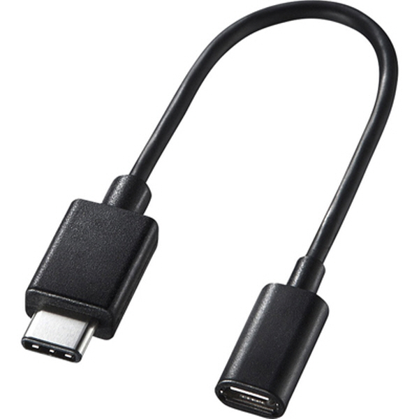 SANWA AD-USB25CMCB USB2.0 Micro 5핀(F)-CM 케이블 젠더 0.1m